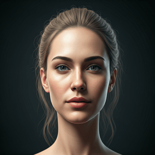 A detailed facial reconstruction preview demonstrating high-density mesh generation.