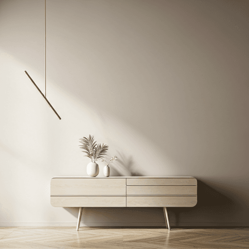 A moody living room photograph representing the original 2D capture input.